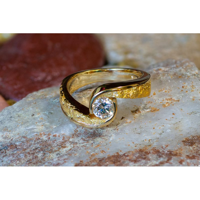 Gold Rush Fine Jewelry Diamond Alaskan Gold Nugget Ring GRST121029
