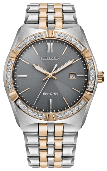 Citizen Citizen Corso Diamond Two Tone Stainless Gray Dial 535