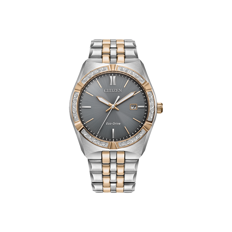 Citizen Citizen Corso Diamond Two Tone Stainless Gray Dial 535