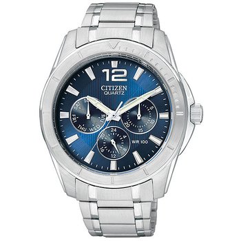 Citizen Rolan Blue Dial Two Tone Eco-Drive Watch 535-00460
