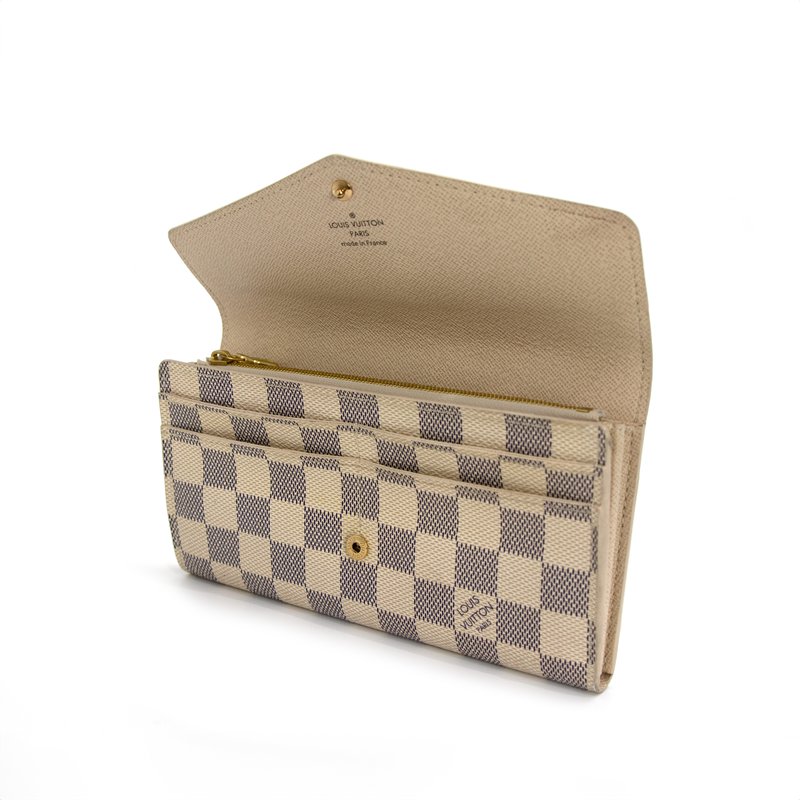 LOUIS VUITTON新作ダミエ・エベヌ エミリー・ウォレット/EMILIE Emilie Wallet Damier Azur Canvas - Women - Small Leather