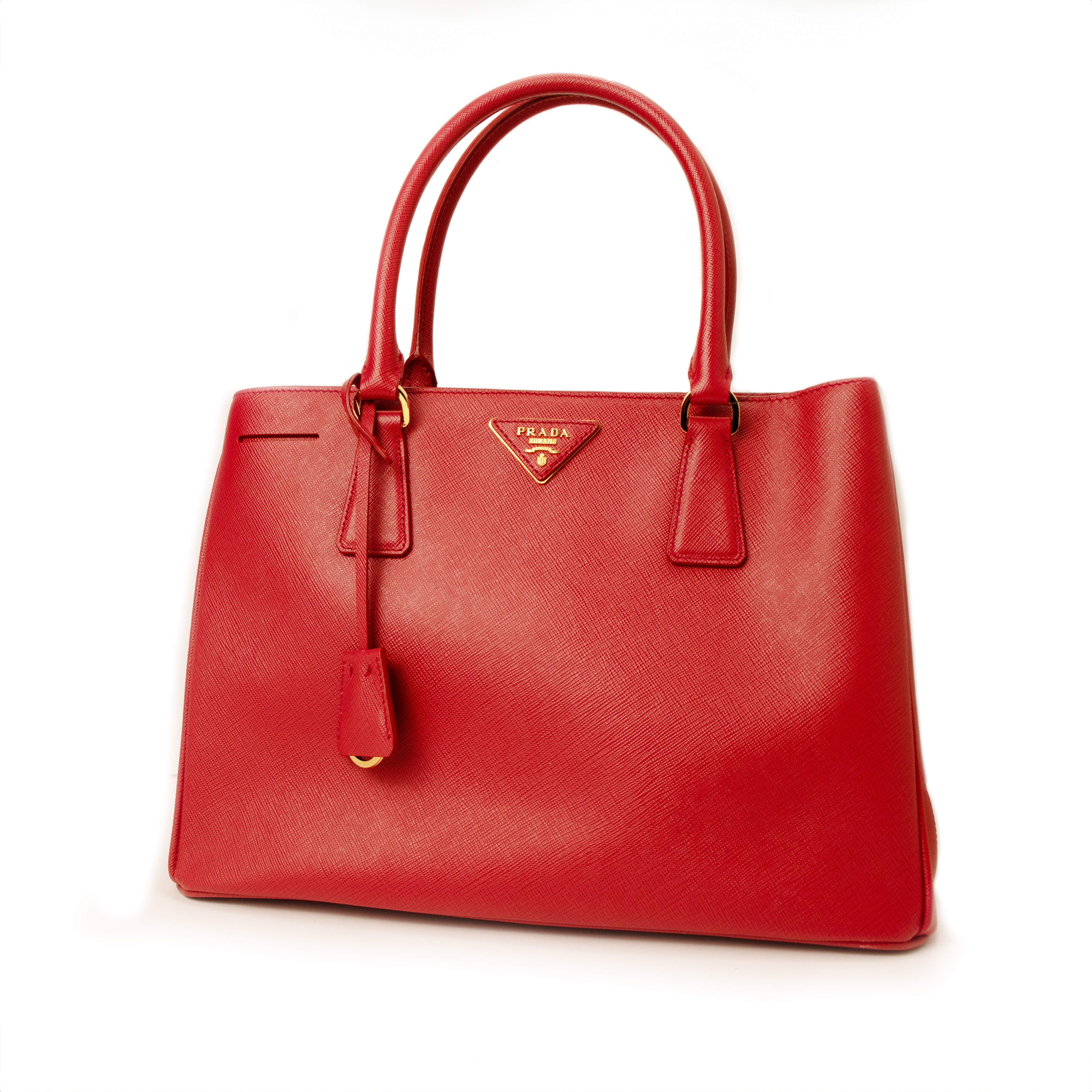 Prada Fiery Red Prada Galleria Safiiano Handbag - Neeter House of