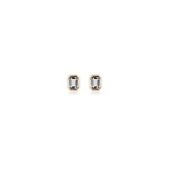 Rock Crystal Emerald Cut Stud Earrings GOS1884