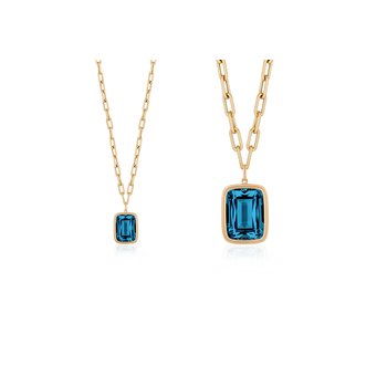 London Blue Topaz Cushion Cut Pendant GOS1899