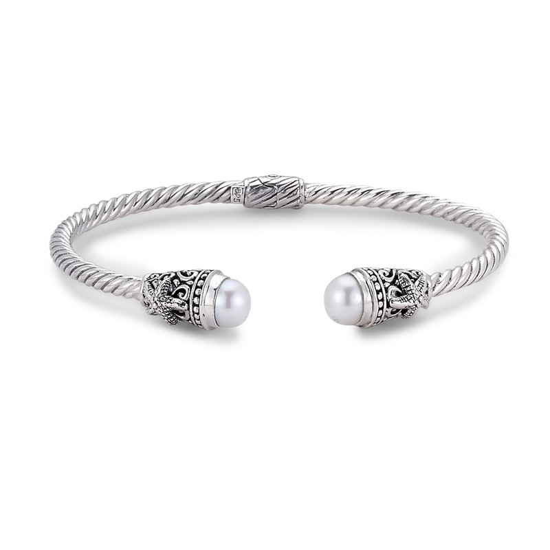 Samuel B Sterling Silver Starfish 3Mm Twisted Bangle With Spring