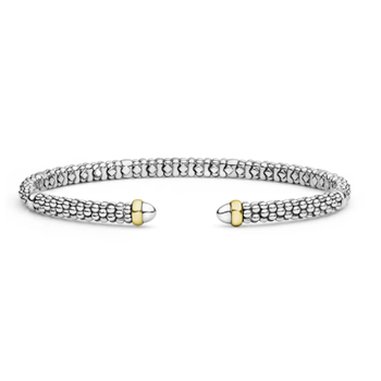 STERLING SILVER VERSA BRACELET WITH 14K YELLOW GOLD ACCENTS 001-610-03535
