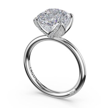 PLATINUM SOLITARIE MOUNTING WITH DIAMOND UNDERCARRIAGE 001-140-03599