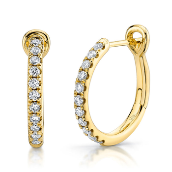 14K YELLOW GOLD DIAMOND HOOPS 002-150-06365