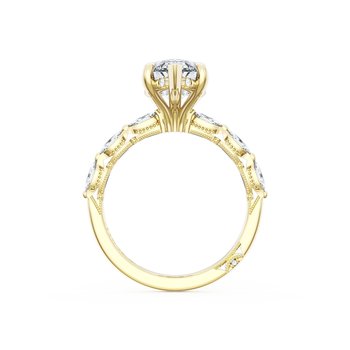 18K YELLOW GOLD MARQUISE DIAMOND SEMI MOUNTING WITH 6 PRONG UNDERHALO HEAD 001-140-03321