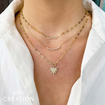 14K YELLOW GOLD PEARL AND DIAMOND LINE PENDANT 002-320-00822