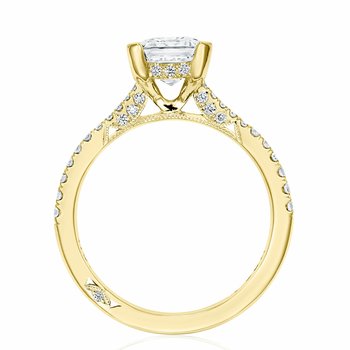 18K YELLOW GOLD SIMPLY TACORI DIAMOND HIDDEN HALO SEMI MOUNT 002-140-03575