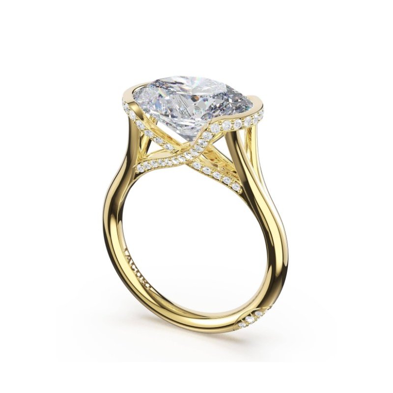 Tacori 18K YELLOW GOLD EAST- WEST CATHEDRAL SET DIAMOND SEMI MOUNT