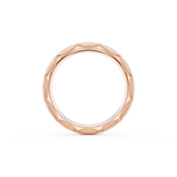 18K ROSE GOLD FOUNDERS COLLECTION BRUSHED FINISH 4MM WEDDING BAND 002-405-10432