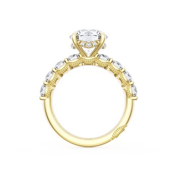 18K YELLOW GOLD FOUNDERS COLLECTION DIAMOND SEMI MOUNTING FOR ROUND CENTER 002-140-03531