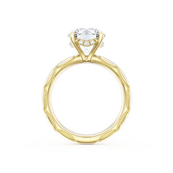 18K YELLOW GOLD DIAMOND 4-PRONG SOLITARE WITH UDNERHALO 001-140-03317