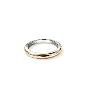 STERLING SILVER AND 14K YELLOW GOLD ESSENTIALS 3M BAND 001-620-01546