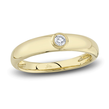 14KM YELLOW GOLD BEZEL SET DIAMOND RING 001-130-01525