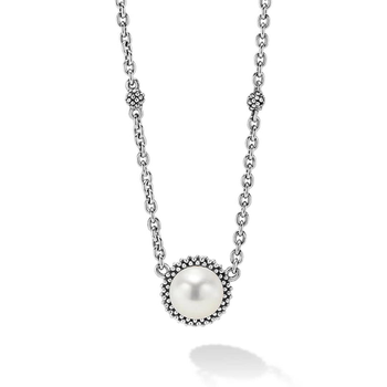 STERLING SILVER 8MM LUNA PEARL PENDANT 001-320-00818