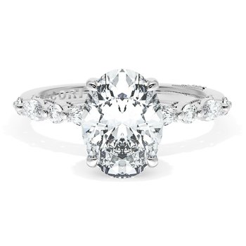 18K WHITE GOLDSCULPTED CRESCENT SHARED SINGLE PRONG ROUND AND MARQ DIAMOND SEMI MOUNTING 002-140-03060