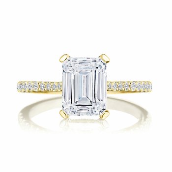 18K YELLOW GOLD SIMPLY TACORI DIAMOND HIDDEN HALO SEMI MOUNT 002-140-03575