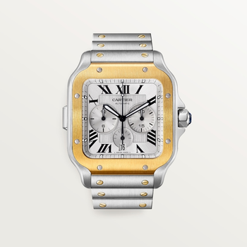 Cartier STEEL AND 18K YELLOW GOLD SANTOS XL CHRONOGRAPH ON