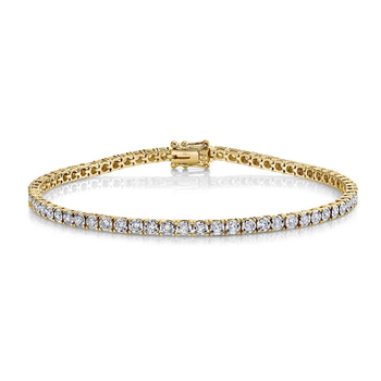 14K YELLOW GOLD DIAMOND TENNIS BRACELET 1.00CTW 001-175-00127