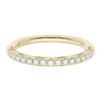 18K YELLOW GOLD FOUNDERS COLLECTION DIAMOND 3/4 WEDDING BAND 001-110-15500