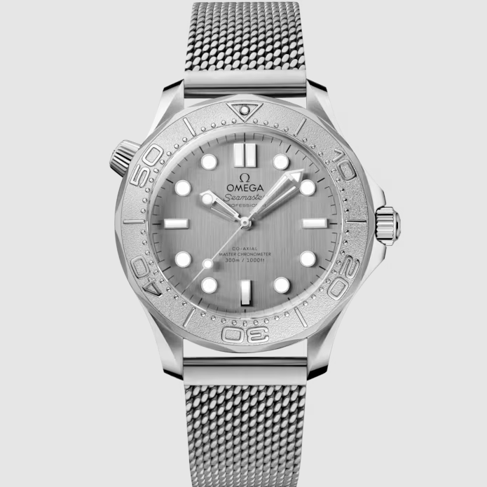 Omega Seamaster ステンレススチール Omega SEAMASTER DIVER 300M 42MM SSTL AUTO GRAY DIAL ON MESH