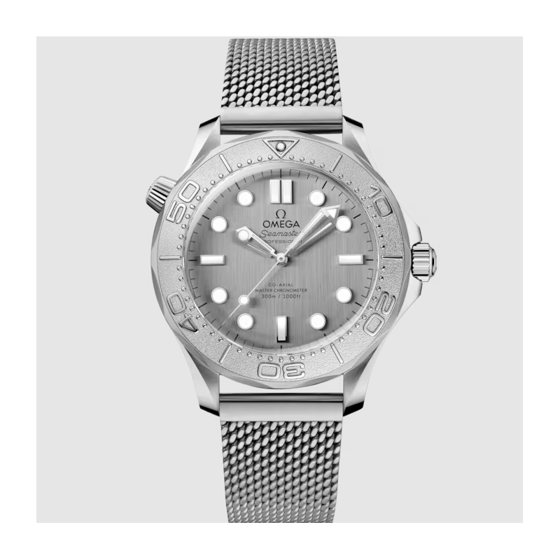 Omega SEAMASTER DIVER 300M 42MM SSTL AUTO GRAY DIAL ON MESH