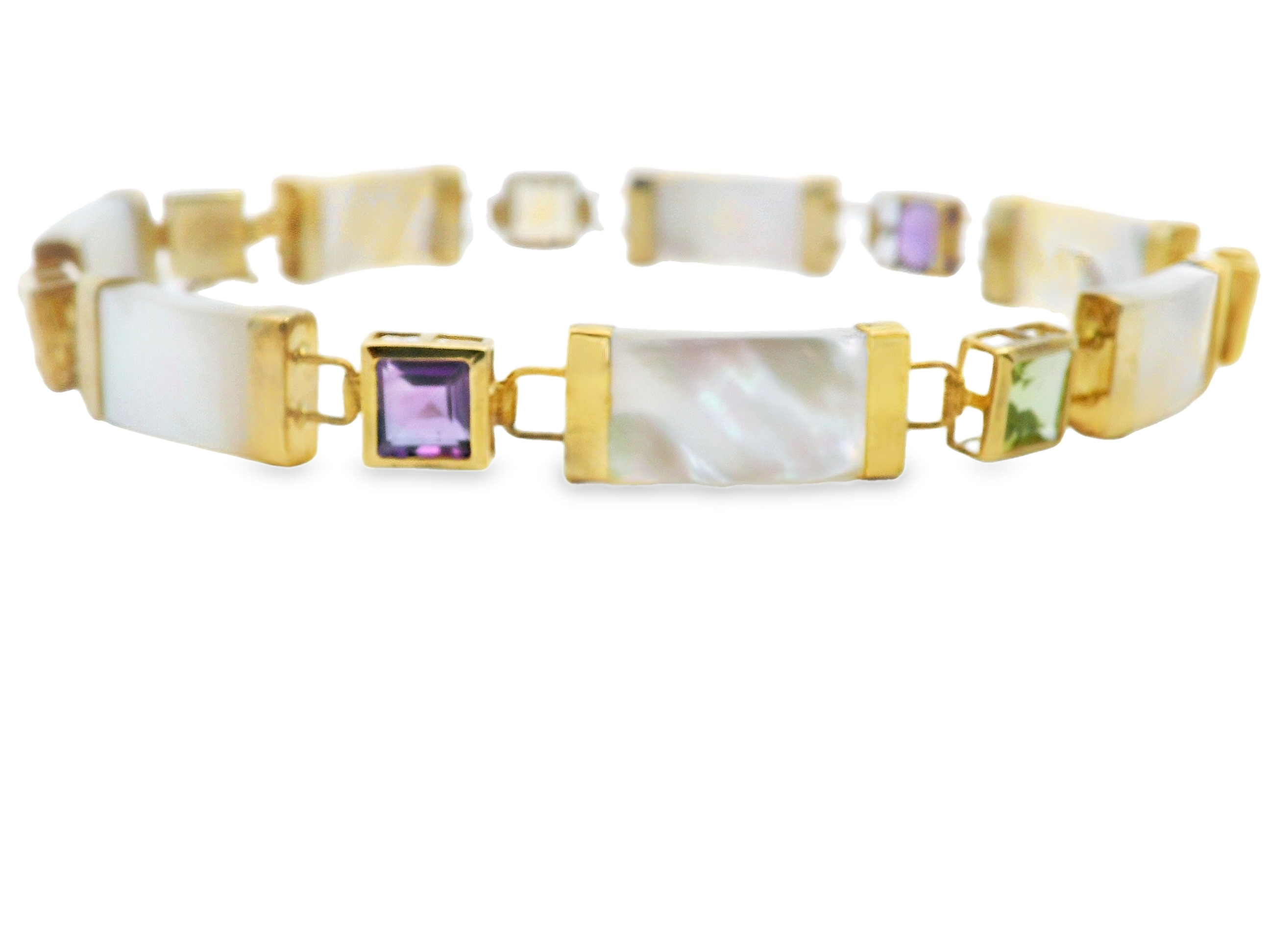 スノーホワイト リングブレスレット Northeastern Jewelry Signature Collection 14K YELLOW GOLD MOTHER