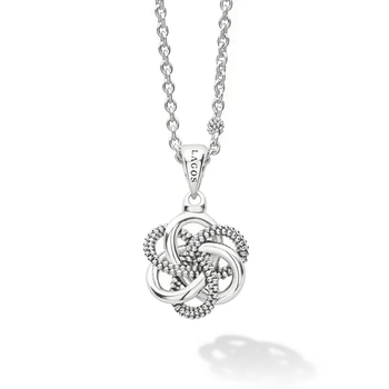 STERLING SILVER 18MM LOVE KNOT PENDANT 001-640-02305