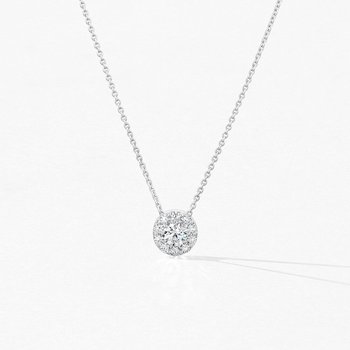 18K WHITE GOLD FULFILLMENT ROUND PENDANT WITH DIAMONDS 002-165-10215