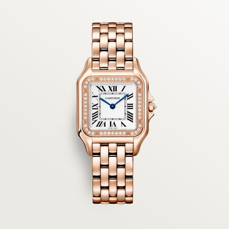 Cartier 18K ROSE GOLD MEDIUM PANTHERE DE CARTIER QUARTZ DIAMOND