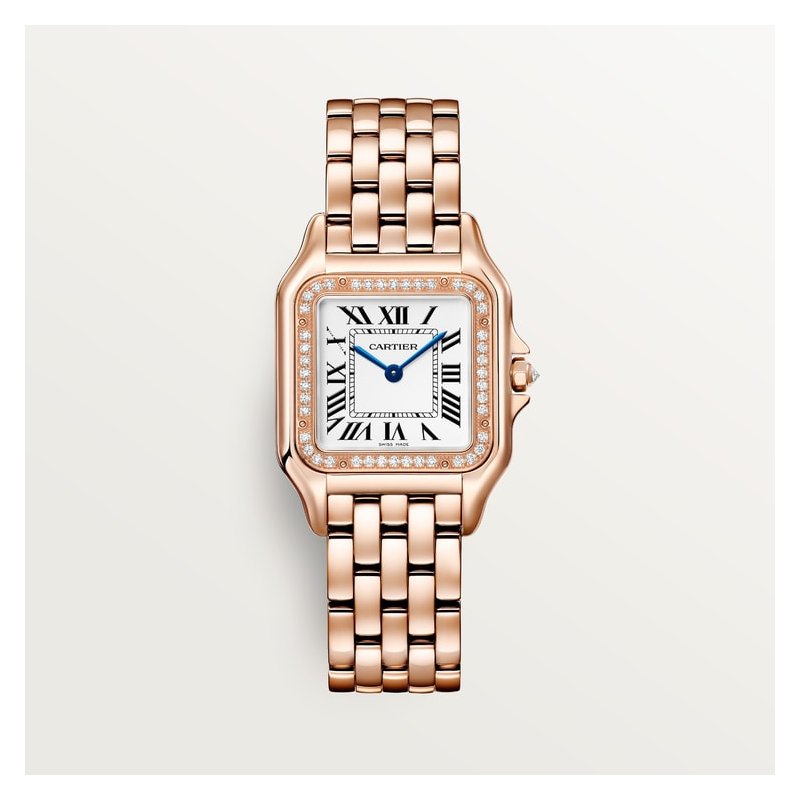 Cartier 18K ROSE GOLD MEDIUM PANTHERE DE CARTIER QUARTZ DIAMOND