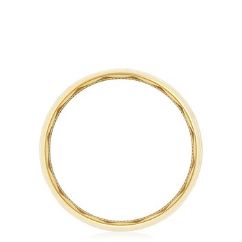 18K YELLOW GOLD CLASSIC BEVEL EDGE 6MM SATIN AND POLISHED WEDDING BAND 001-405-10443