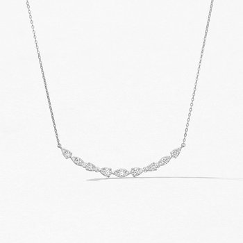 18K WHITE GOLD AERIAL DEWDROP DIAMOND PENDANT 006-165-10089