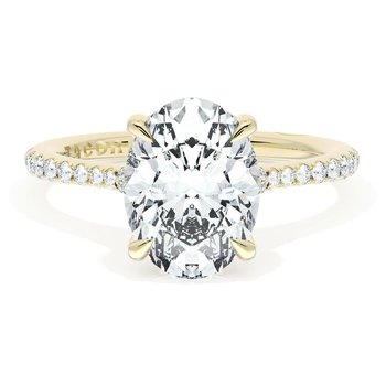 18K YELLOW GOLD SPLIT SHANK GRADUATED DIAMOND SEMI MOUNTING 002-140-03062