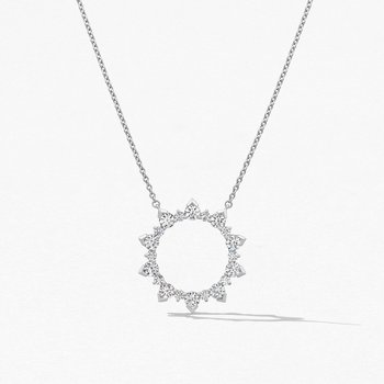 18K WHITE GOLD DIAMOND AERIAL ECLIPSE PENDANT LARGE 002-165-10062