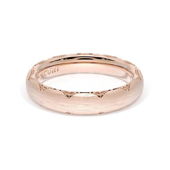 18K ROSE GOLD FOUNDERS COLLECTION BRUSHED FINISH 4MM WEDDING BAND 002-405-10432