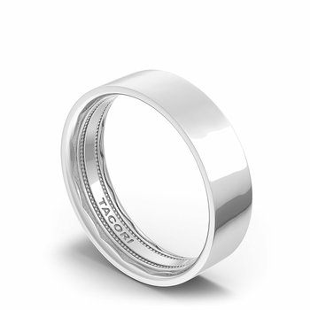PLATINUM 6MM FLAT TOP HIGH POLISH WEDDING BAND 001-405-10444