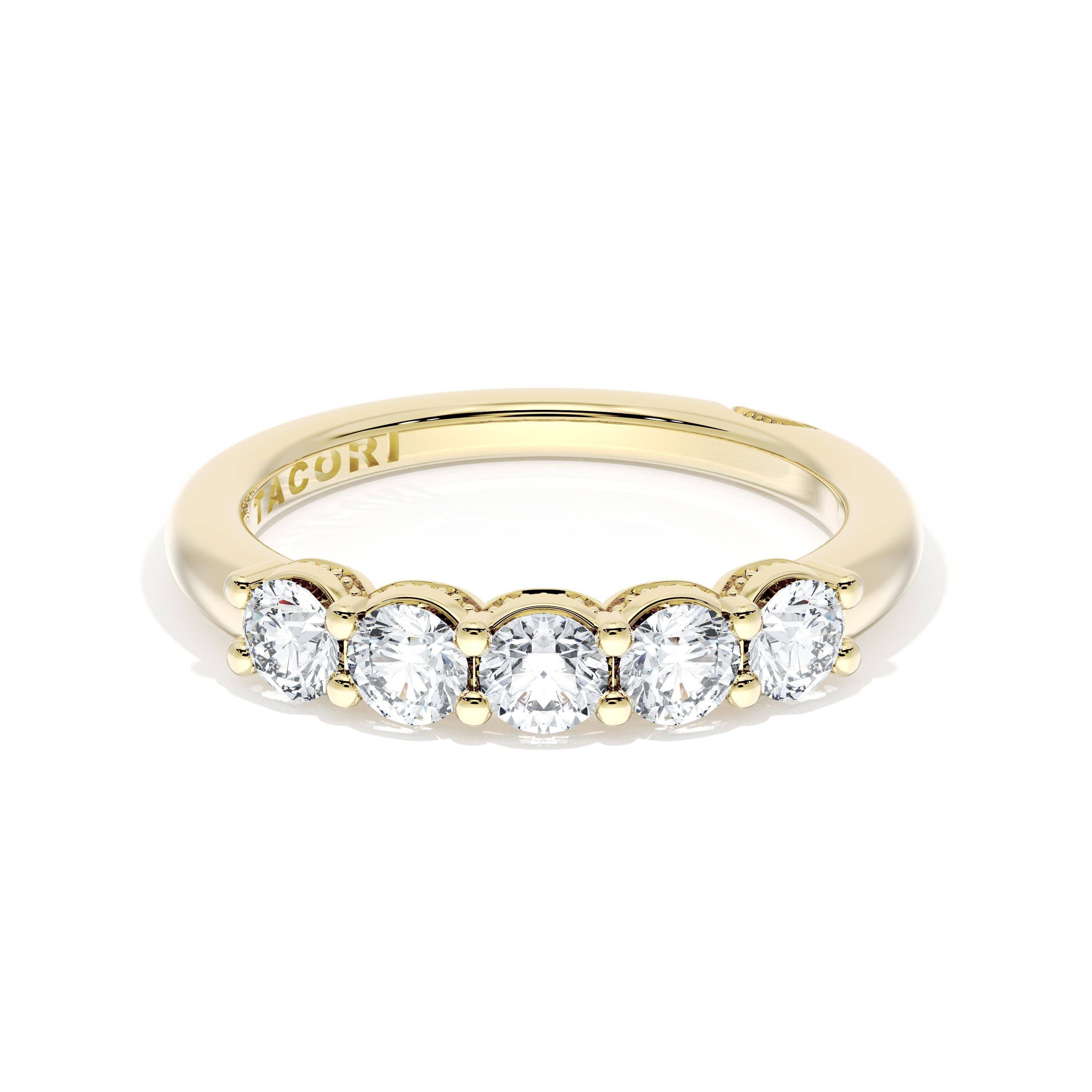 Tacori 18K YG DIAMOND SHARED PRONG WB 3/4 AROUND 001-110-15366