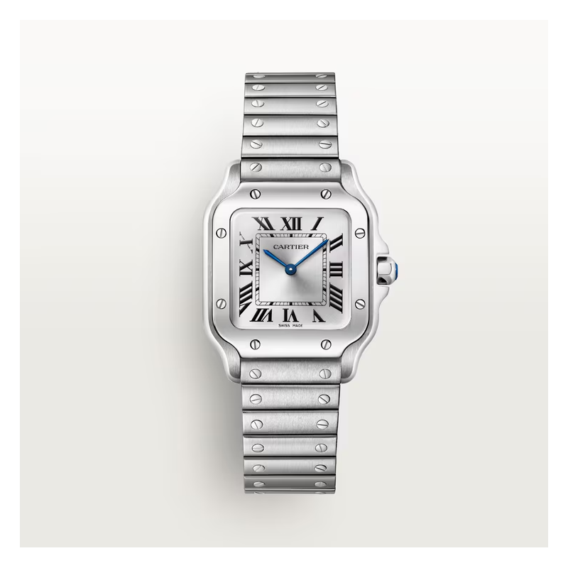 Cartier STAINLESS STEEL SMALL SANTOS QUARTZ ROMAN NUMERALS ON