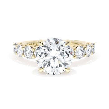 18K YELLOW GOLD FOUNDERS COLLECTION DIAMOND SEMI MOUNTING FOR ROUND CENTER 002-140-03531