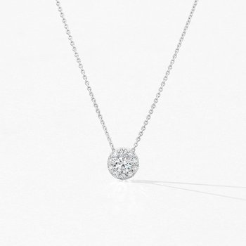 18K WHITE GOLD ROUND DIAMOND FULFILLMENT PENDANT MEDIUM 002-165-10056