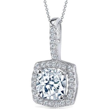 1.00 Carat Cushion Cut White Gold Diamond Halo Pendant 1-00-CARAT-CUSHION-CUT-WHITE-GOLD-DIAMOND-HALO-PENDANT