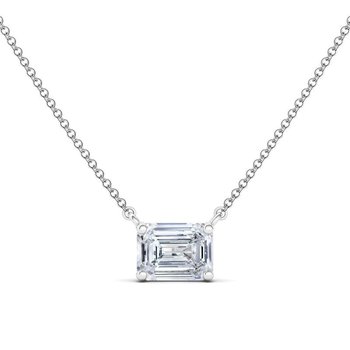 1.00 Carat Emerald Cut White Gold Diamond Pendant 1-00-CARAT-EMERALD-CUT-WHITE-GOLD-DIAMOND-PENDANT
