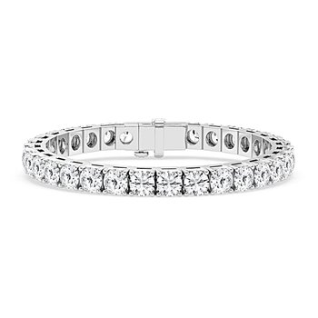 9.25 Carat tw Beautiful White Gold Round Brilliant Cut Shiny Diamond Ladies Tennis Bracelet.Secure Double Clasp. 9-25-CARAT-TW-BEAUTIFUL-WHITE-GOLD-ROUND-BRILLIANT-CUT-SHINY-DIAMOND-LADIES-TENNIS-BRACELET-SECURE-DOUBLE-CLASP