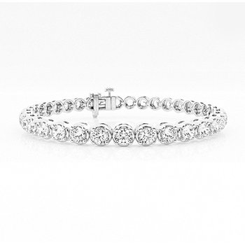 8.00 Carat tw Beautiful White Gold Round Brilliant Cut Shiny Diamond Ladies Tennis Bracelet.Secure Double Clasp. 8-00-CARAT-TW-BEAUTIFUL-WHITE-GOLD-ROUND-BRILLIANT-CUT-SHINY-YELLOW-DIAMOND-LADIES-TENNIS-BRACELET-SECURE-DOUBLE-CLASP