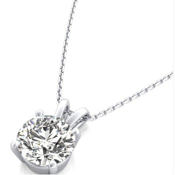 1.00 Carat Round Brilliant Cut White Gold Diamond Pendant 1-00-CARAT-ROUND-BRILLIANT-CUT-WHITE-GOLD-DIAMOND-PENDANT-2