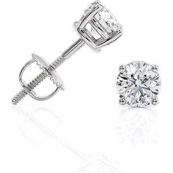 2.50 Carat T.W. Round Brilliant Cut White Gold Diamond Studs IGI Lab Grown Diamond with Secure Screw Back D-E Color COPY-OF-2-25-CARAT-T-W-ROUND-BRILLIANT-CUT-WHITE-GOLD-DIAMOND-STUDS-IGI-LAB-GROWN-DIAMOND-WITH-SECURE-SCREW-BACK-D-E-COLOR